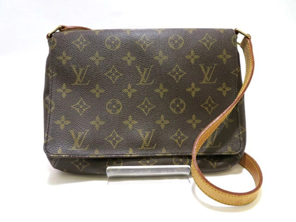 Louis Vuitton Musette Tango Monogram Shoulder Bag Short Brown
